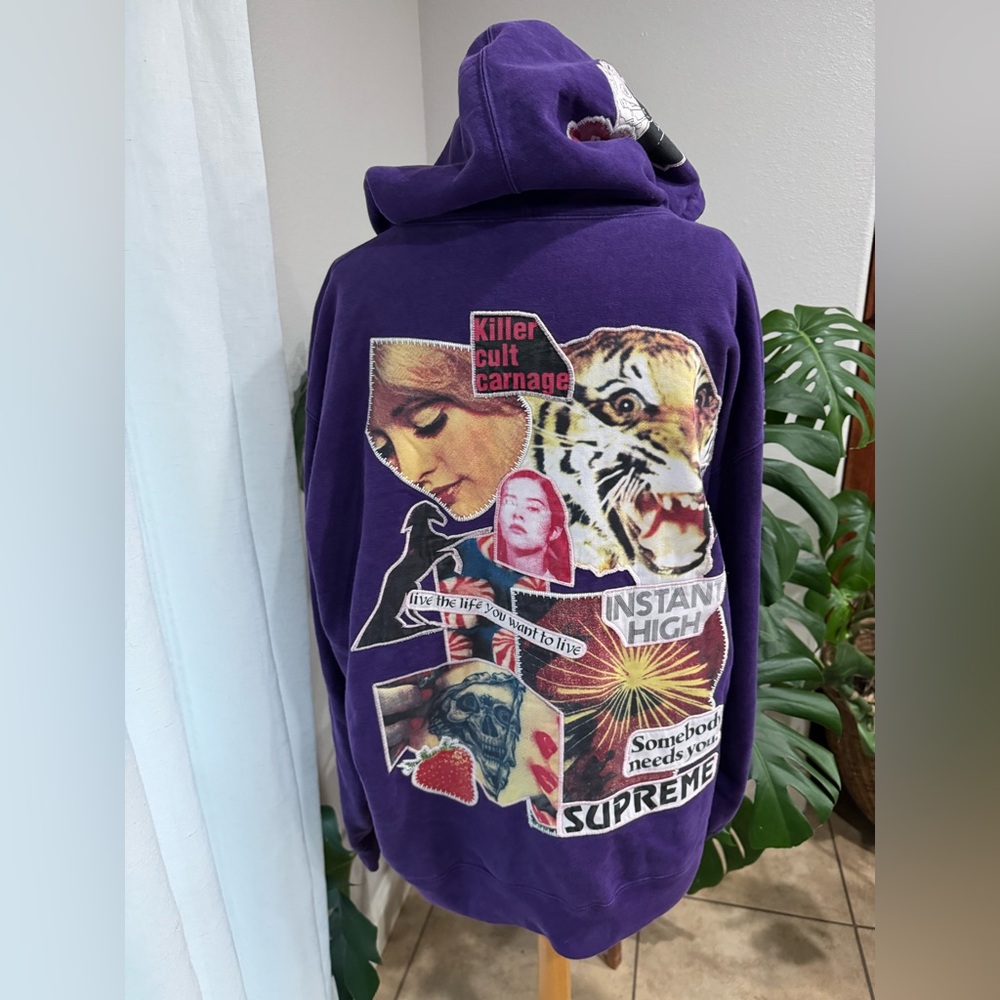 Supreme Killer Cult Carnage Purple Graphic Hoodie